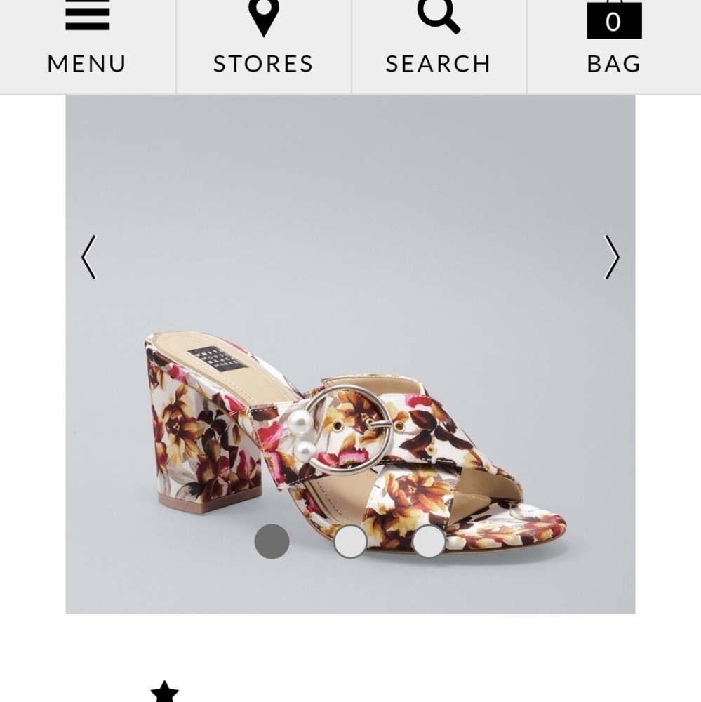 Whitehouseblackmarket‎ satin cross mules
